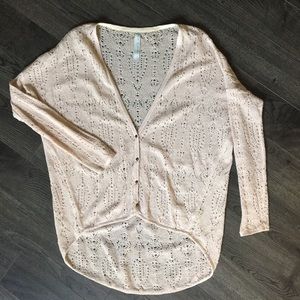 Free People hi-low knit sweater cardigan